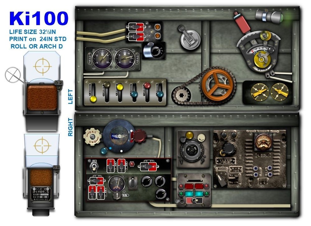 Ki100 SWALLOW COCKPIT instrument panel CDkit