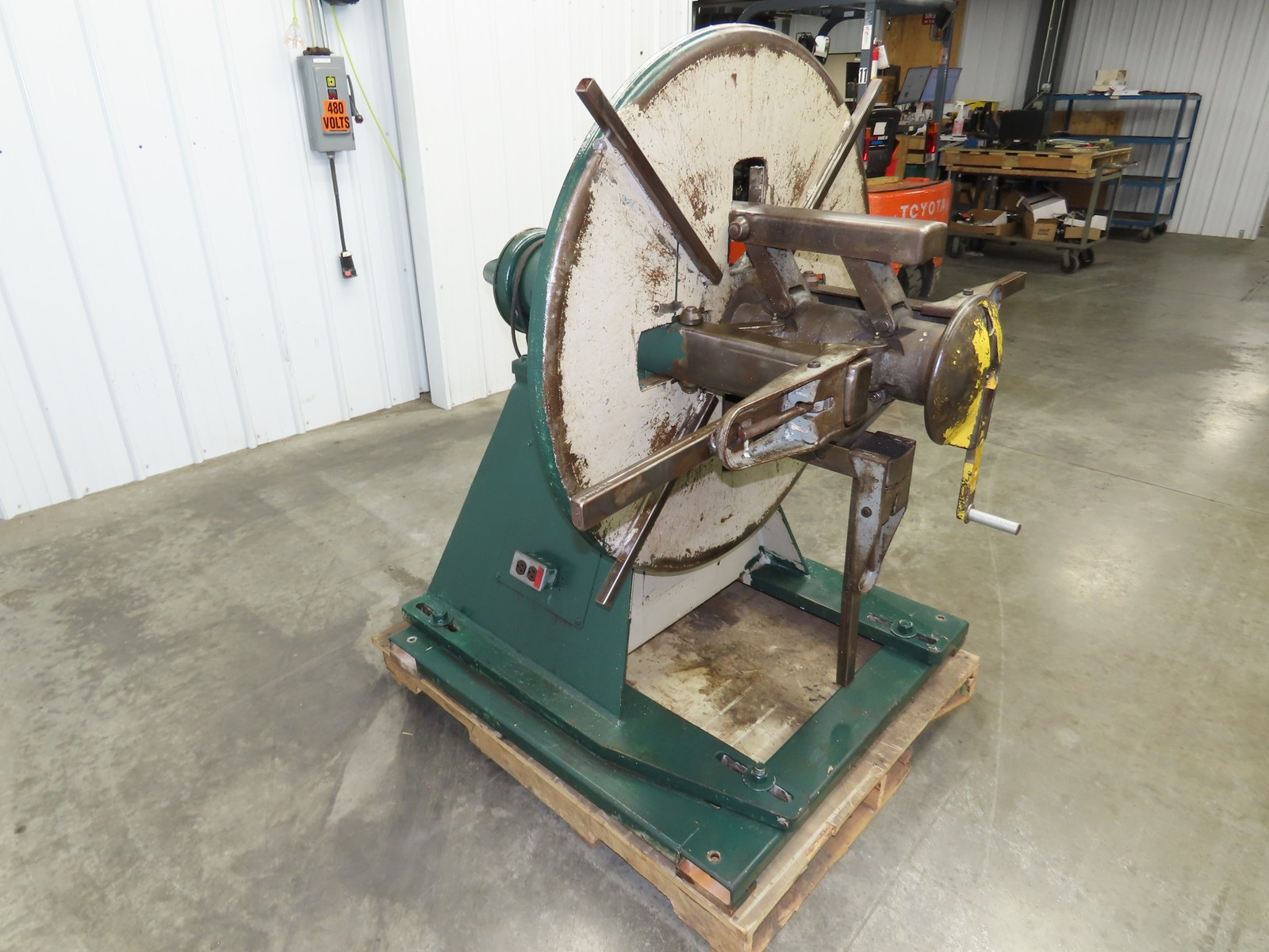 FJ Littell Machine 25-12 Coil Stock Uncoiler 2500lbs 20"ID 12"W Decoiler W/Brake