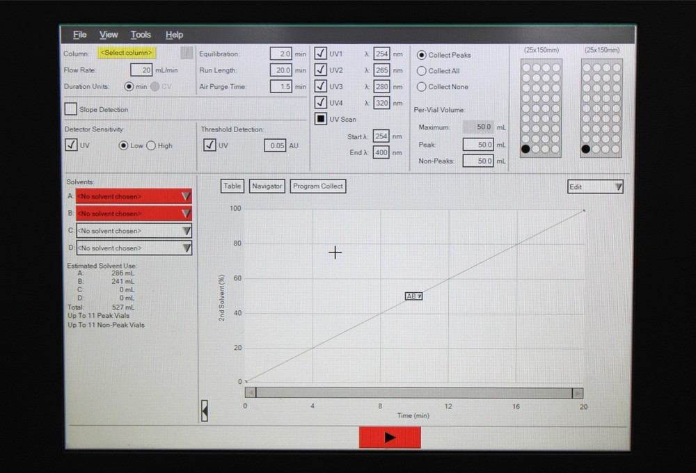 BUCHI Pure C-810 Flash Chromatography System with Racks