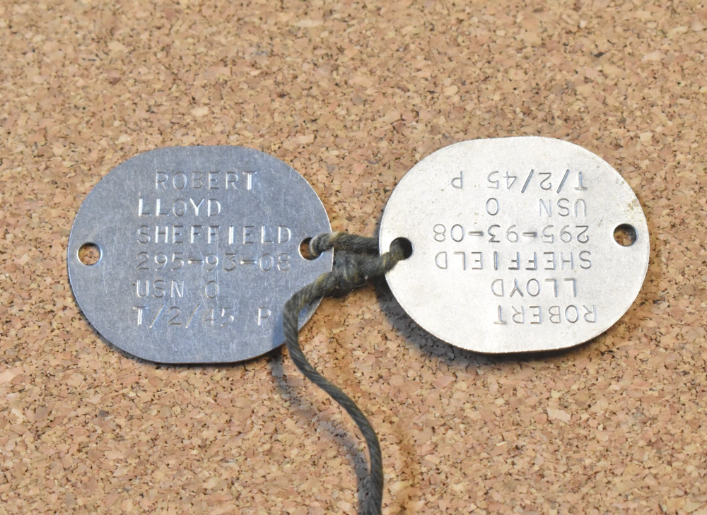 WW2 US Navy Corpsman Dog Tag Pair - Battle of Okinawa
