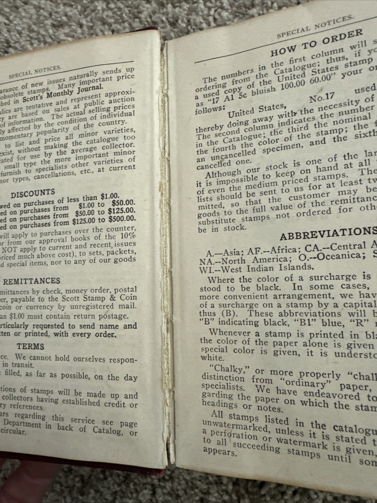 Scott Standard Postage STAMP CATALOG The 1927 Edition -- WHOLE WORLD