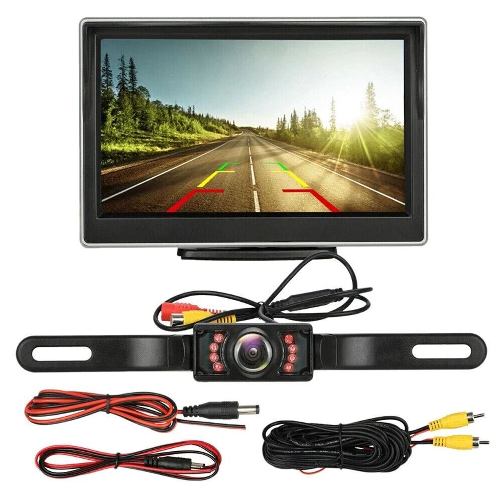 Backup Camera Wireless Car Rear View HD Parking System Night Vision + 5" Monitor