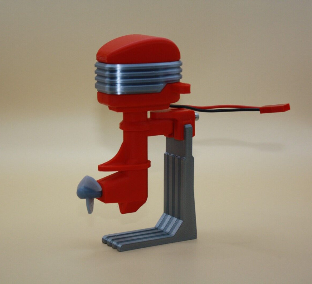 RC Electric Outboard Motor - retro style (Red)