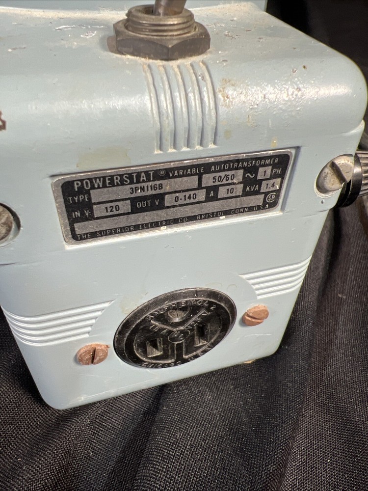 POWERSTAT VARIABLE AUTOTRANSFORMER 3PN116B Untested And In Nice Shape
