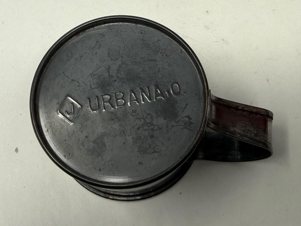 PRR marked tin drinking cup Pennsylvania Railroad
