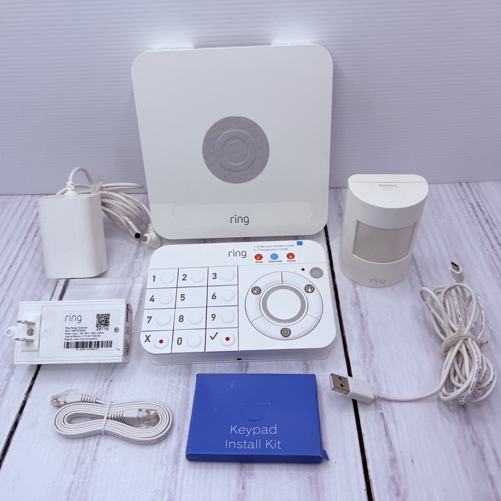 Ring Alarm System v2 Bundle Base Station, Keypad, Motion Sensor, Power Supply