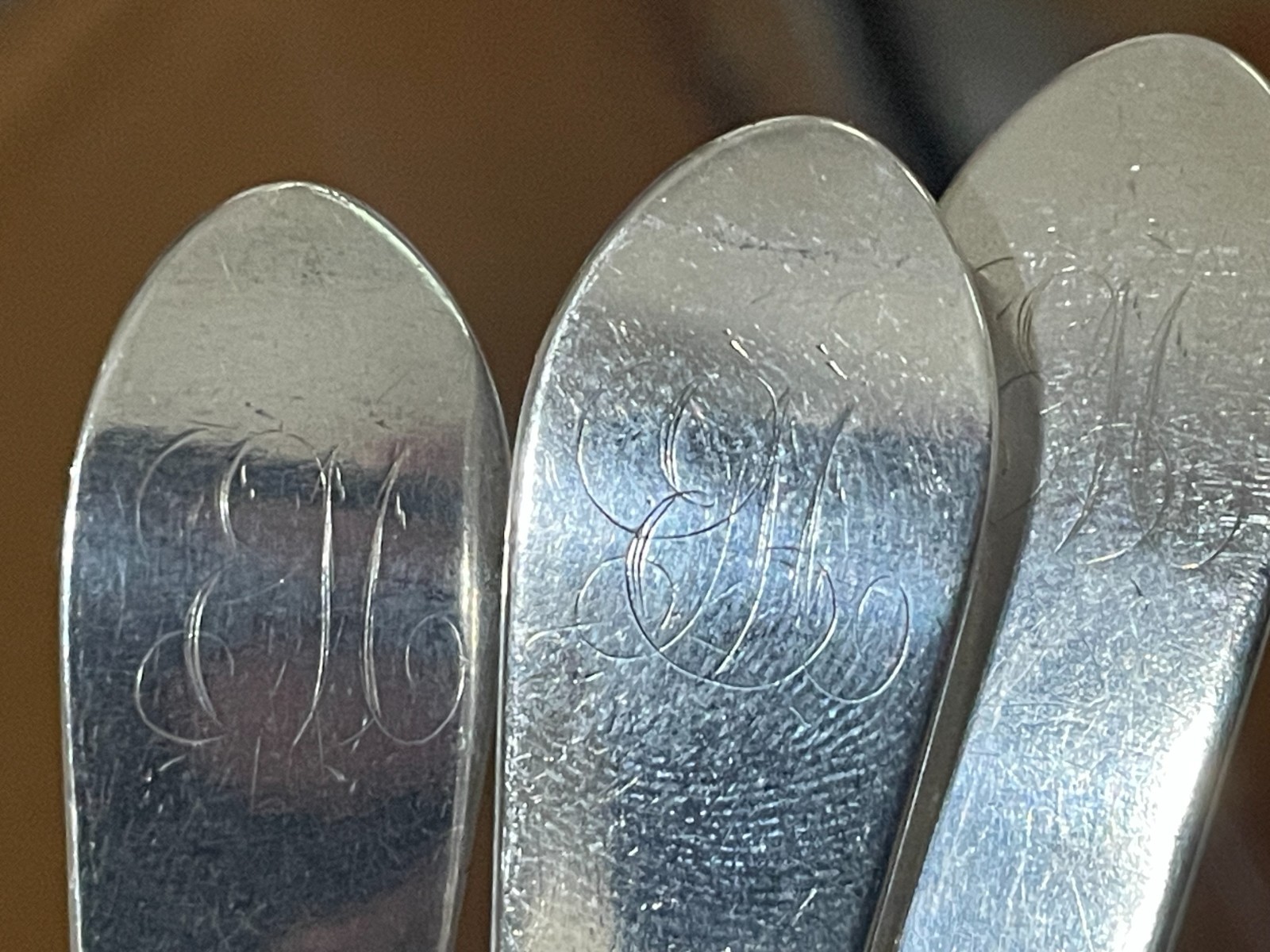 3 American Coin Silver Spoons Joseph Loring (1743-1815) 74gr