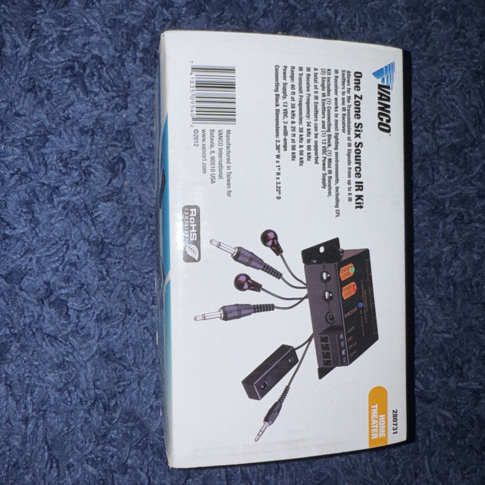 Deal! Vanco One Zone Six Source IR Kit Model # 280731 - New