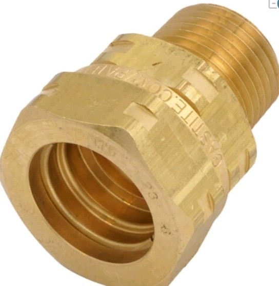 NEW Gastite XR3FTG-8 FlashShield Brass 1/2" Straight Male Pipe Adapter Fitting