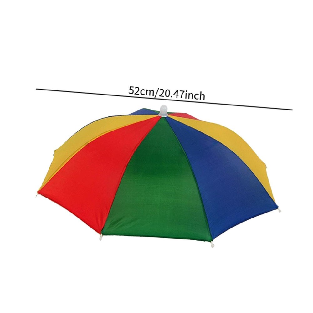 Hands Free Umbrella Hat Rainproof Practical Compact Foldable for Hiking Gift