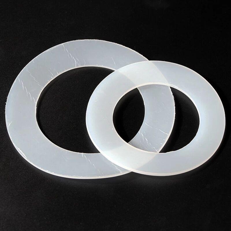 White Silicone Rubber Washer Seal Gaskets Flat O Ring High Temp Pad 3mm Thick
