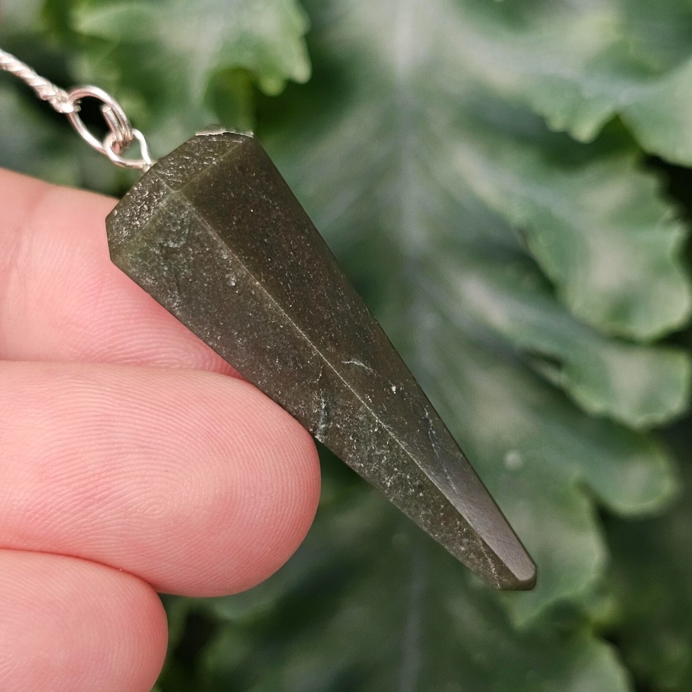 Jade Pendulum Dowser Nephrite Jade Gemstone Dowsing Divination Crystal Yes No