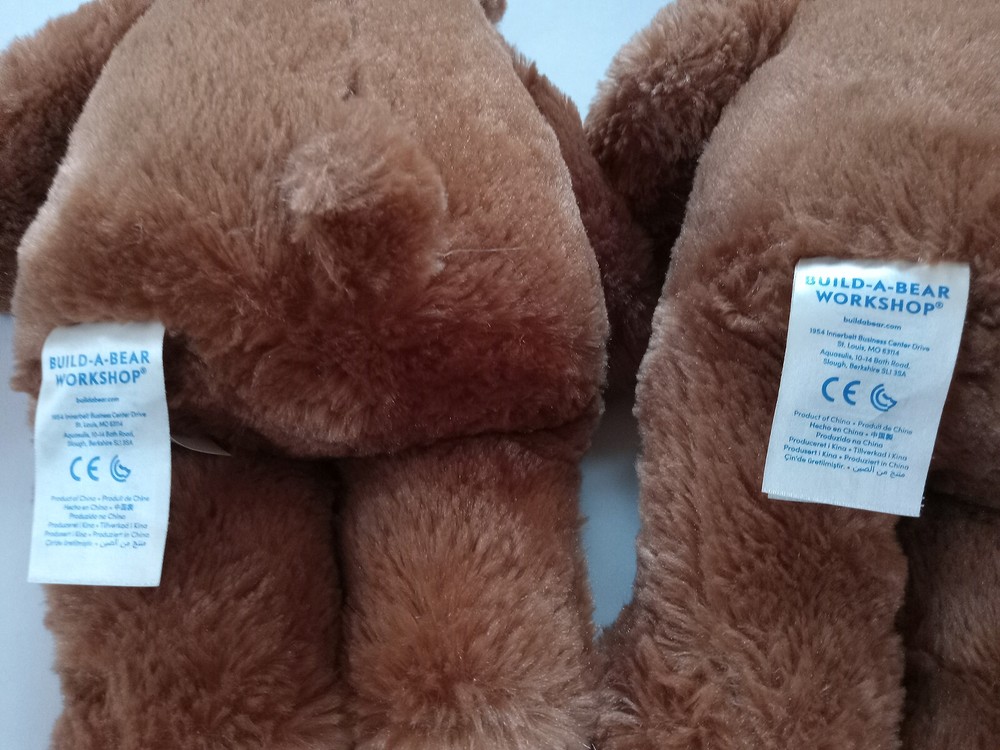 Two EUC Build-A-Bear Workshop Brown Bears Stuffed Animals Plush