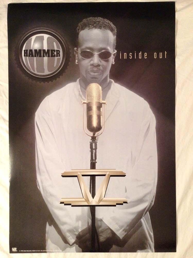 MC Hammer 1995 Promo Poster Inside Out Rap Hip Hop