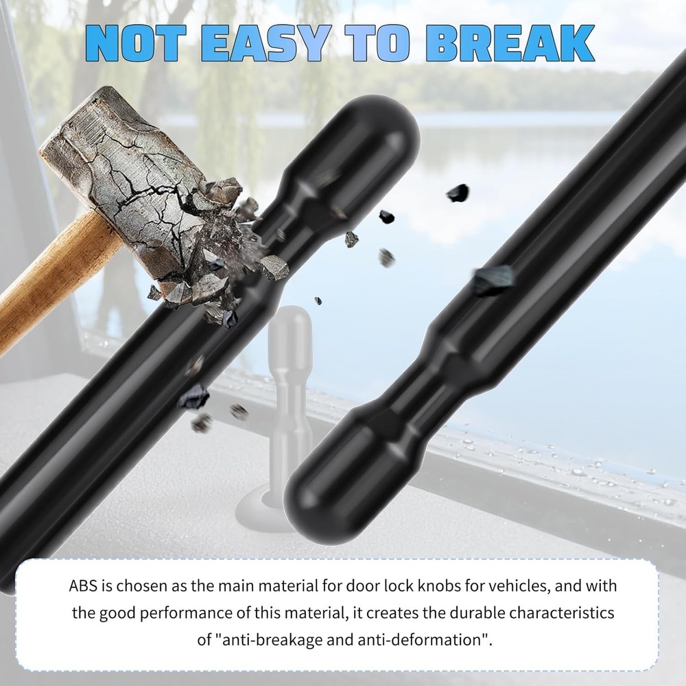 Essential 2-Set Car Door Lock Knobs – Compatible with Ford F150 & Mercury Sable