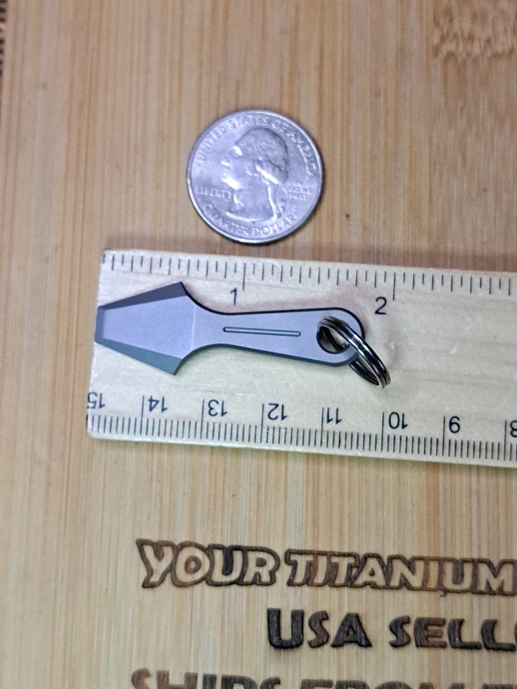 Mini Titanium Keychain Pry Bar