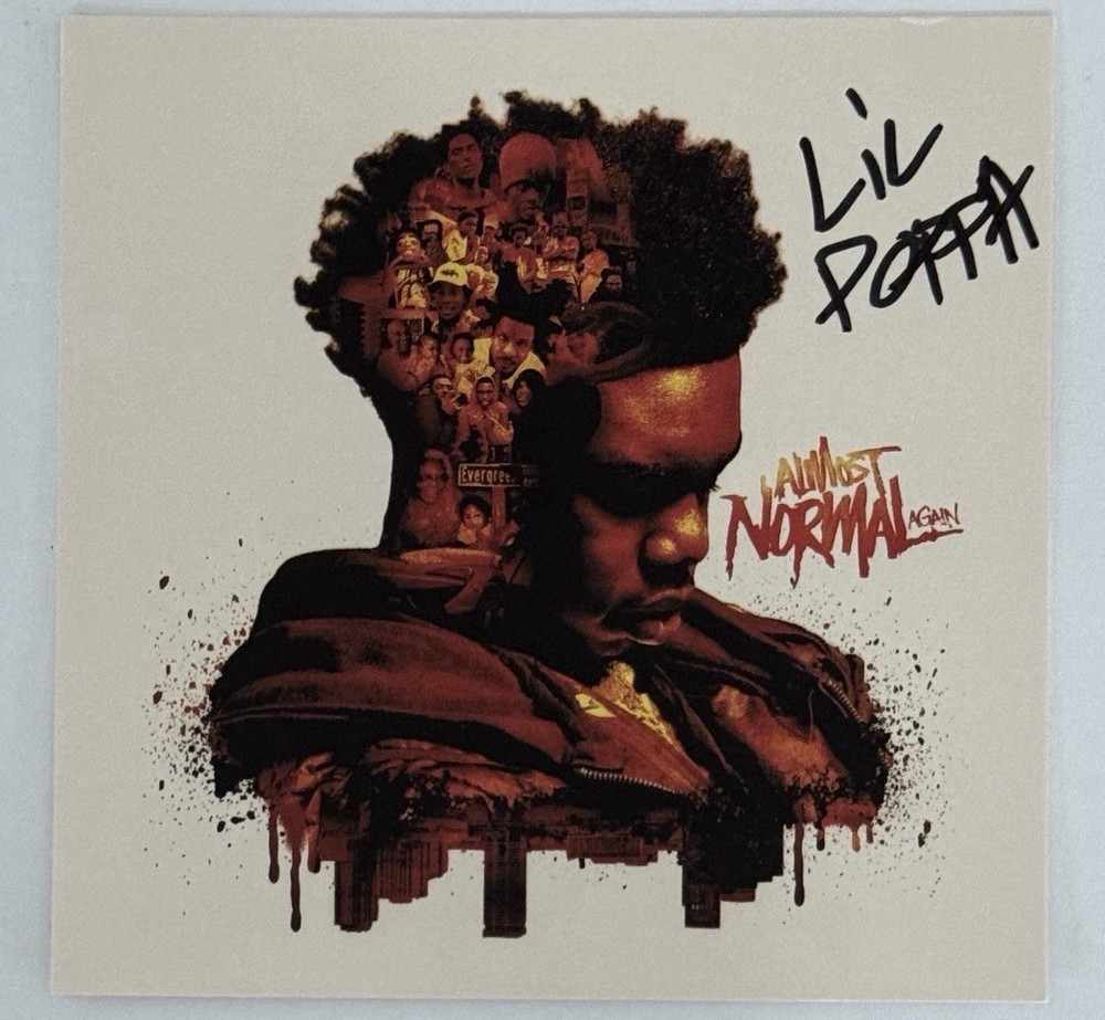 SIGNED Lil Poppa Almost Normal Again Album Photo Cover Art Card & CD SEALED NEW