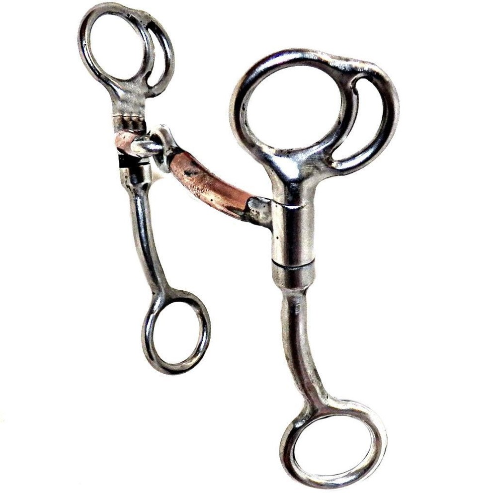 Bitmaster Smooth Copper Snaffle Tom Thumb Transition Bit 64905 5 inch Mouth
