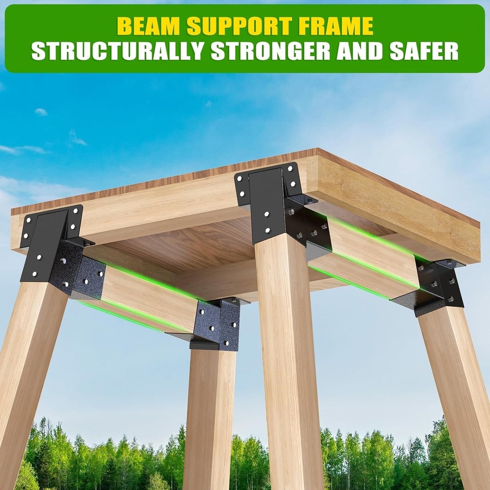 Heavy Duty Deer Stand Brackets, 4X4 Compound Angle Bracket, Powder Coated Elevat