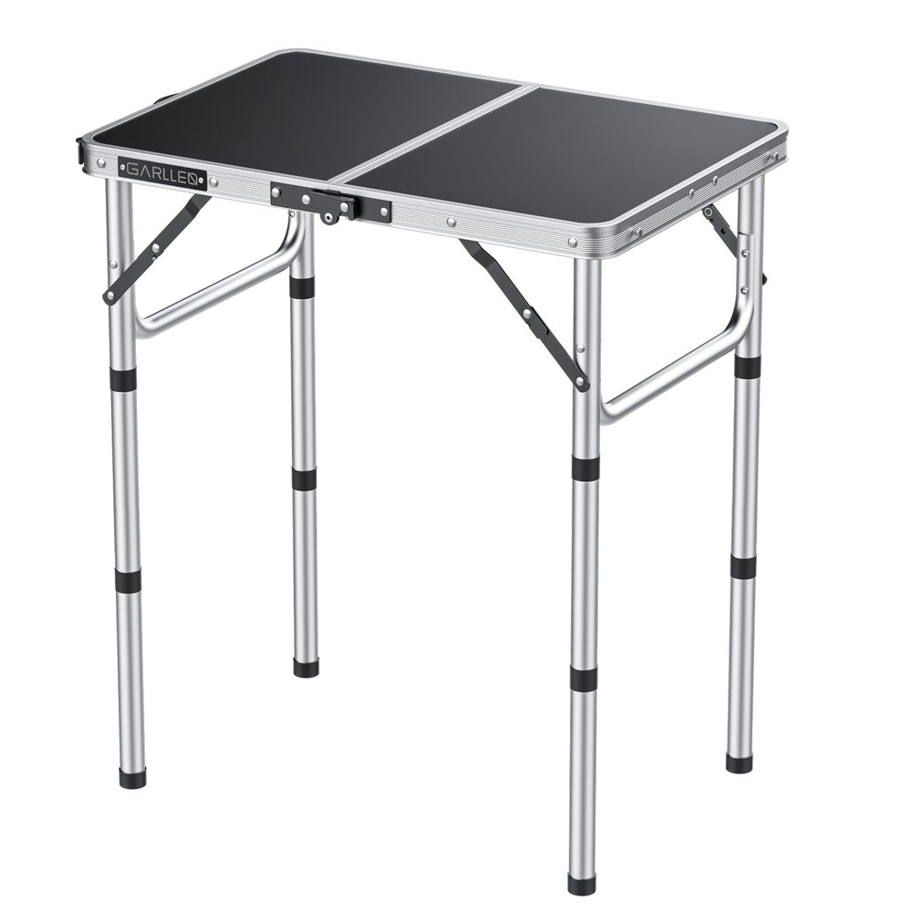 2ft Folding Camping Table, Portable Folding Picnic Table with 3-Height Adjust...