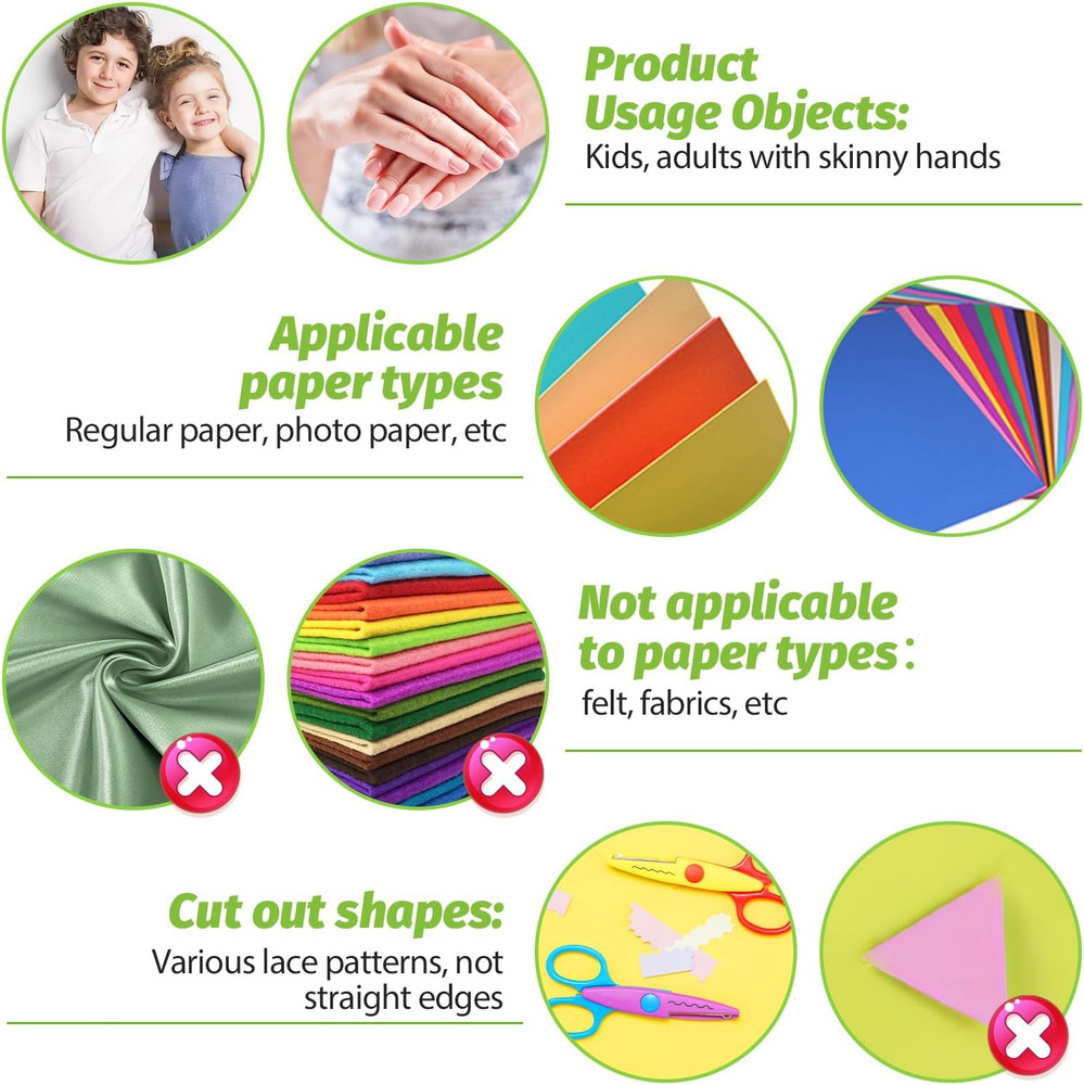 Craft Scissors Decorative Edge, Zig Zag, Kids Safety Design Pattern Scissors for