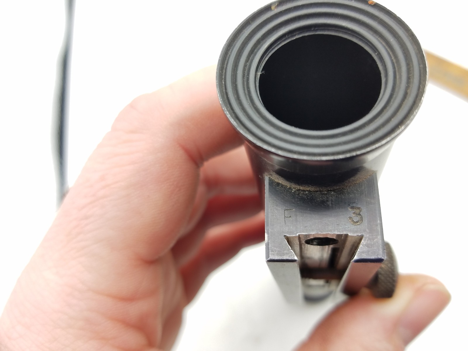 Vintage 1950's AL FREELAND Front Long 100 YD. Tube Globe Sight, F3 w/Peep Insert