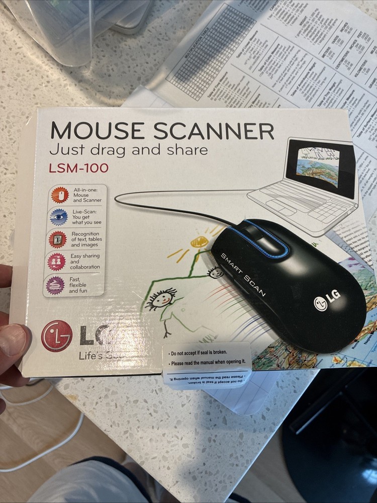 LG Mouse Scanner LSM-100 Windows MAC Just Drag and Share OCR