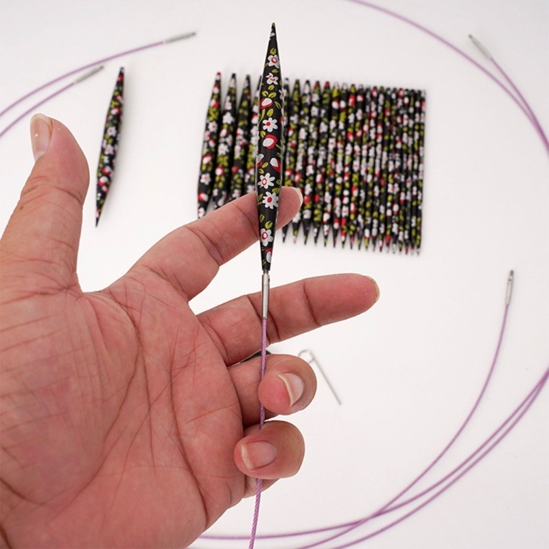 Interchangeable Circular Knitting Needle Set 3mm-10mm Circular Knitting Pins