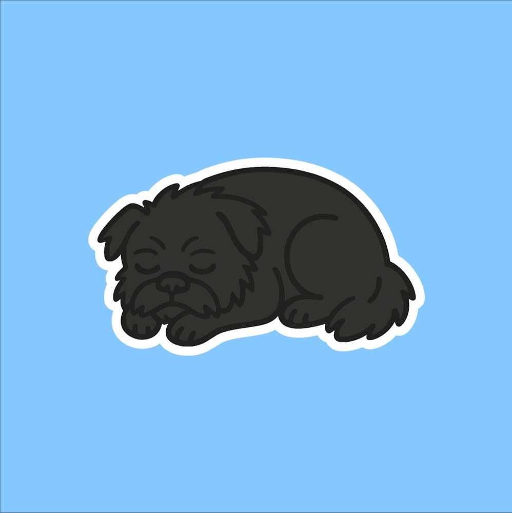 Affenpinscher Sleeping Sticker