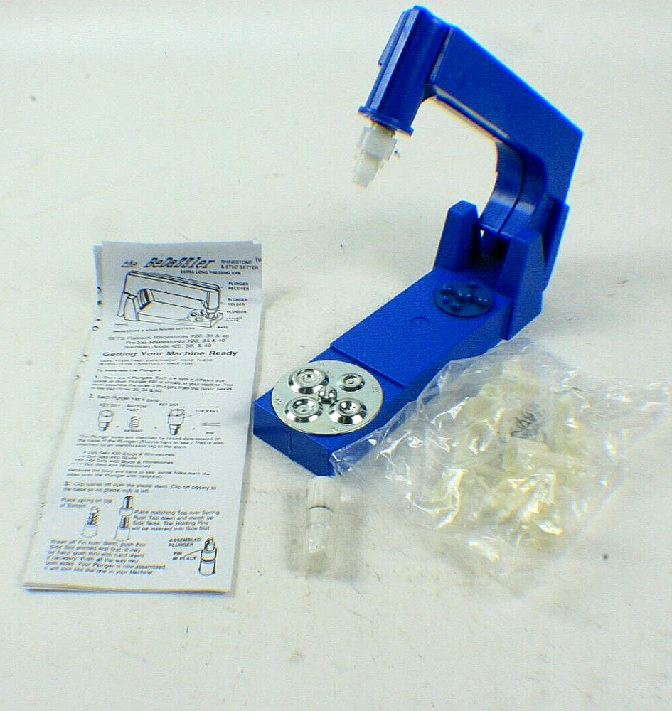 BE-DAZZLER Stud Gem Rhinestone Setting Machine Kit with Extra Accessories NICE!