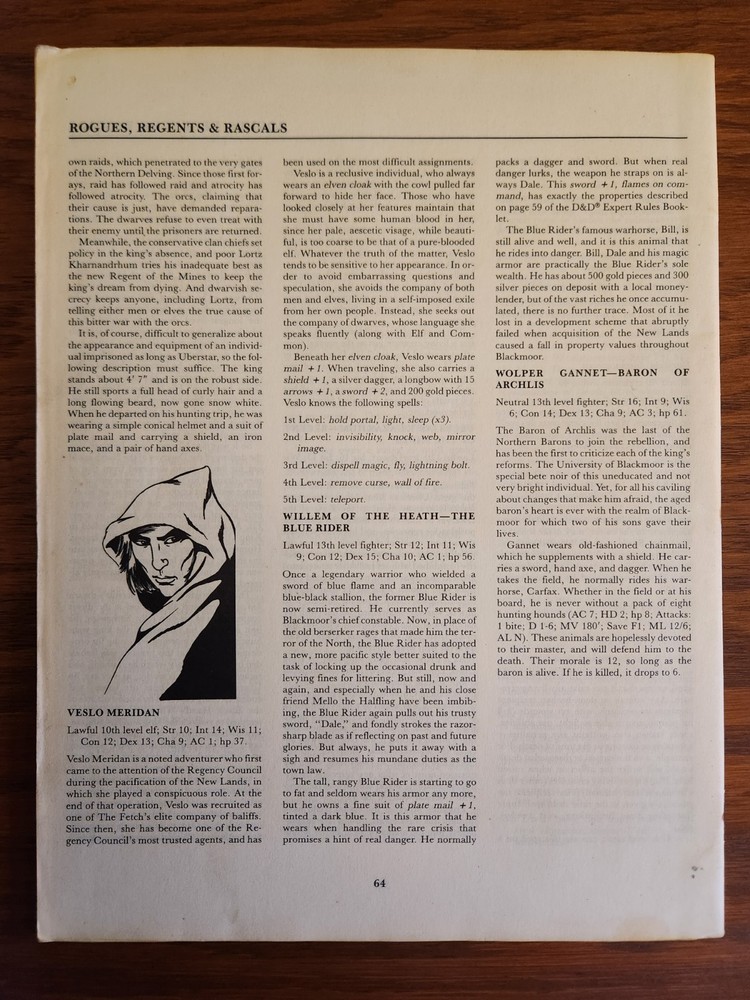 DA1 Adventures in Blackmoor module D&D TSR Basic Dungeons Dragons BECMI 1986