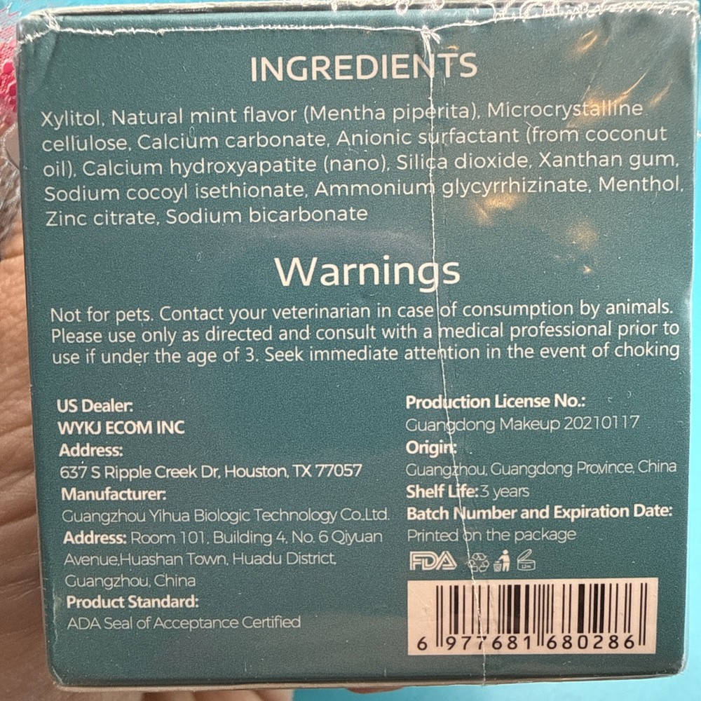 astra glow 8% hydroxyapatite toothpaste tablets