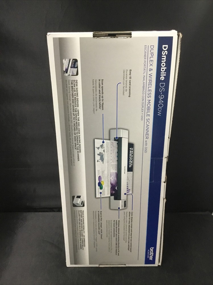 Genuine Brother DS-940DW Compact Wireless Duplex Mobile Document Scanner - White