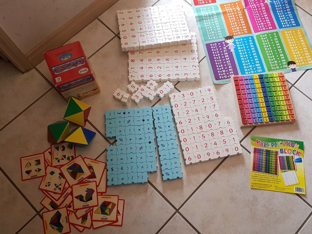 New + used Bundle Ofmath Activities game Puzzles, Multiplication block Number