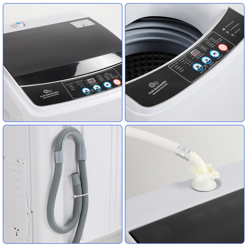 Portable Washing Machine 17.8Lbs Full Automatic Laundry Machine w/ 10 Programs💎