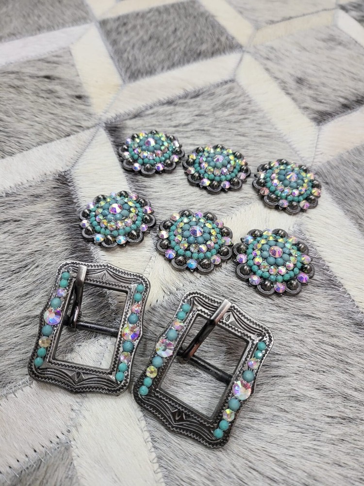 Decorated with turquoise,Clear, AB stones