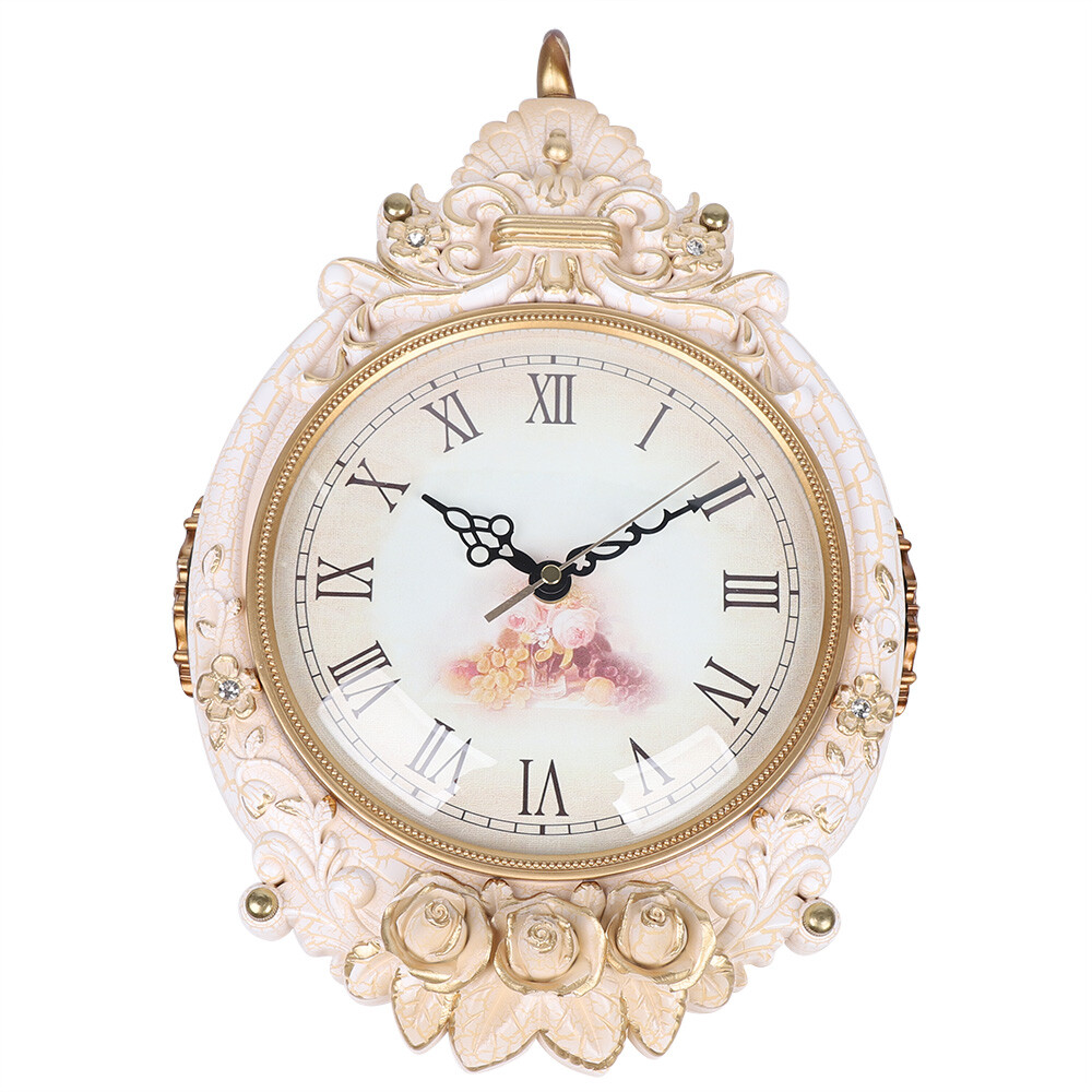 Double-Sided Wall Mounted Clock Accurate Pointer Clock Vintage Hanging Clock NEW