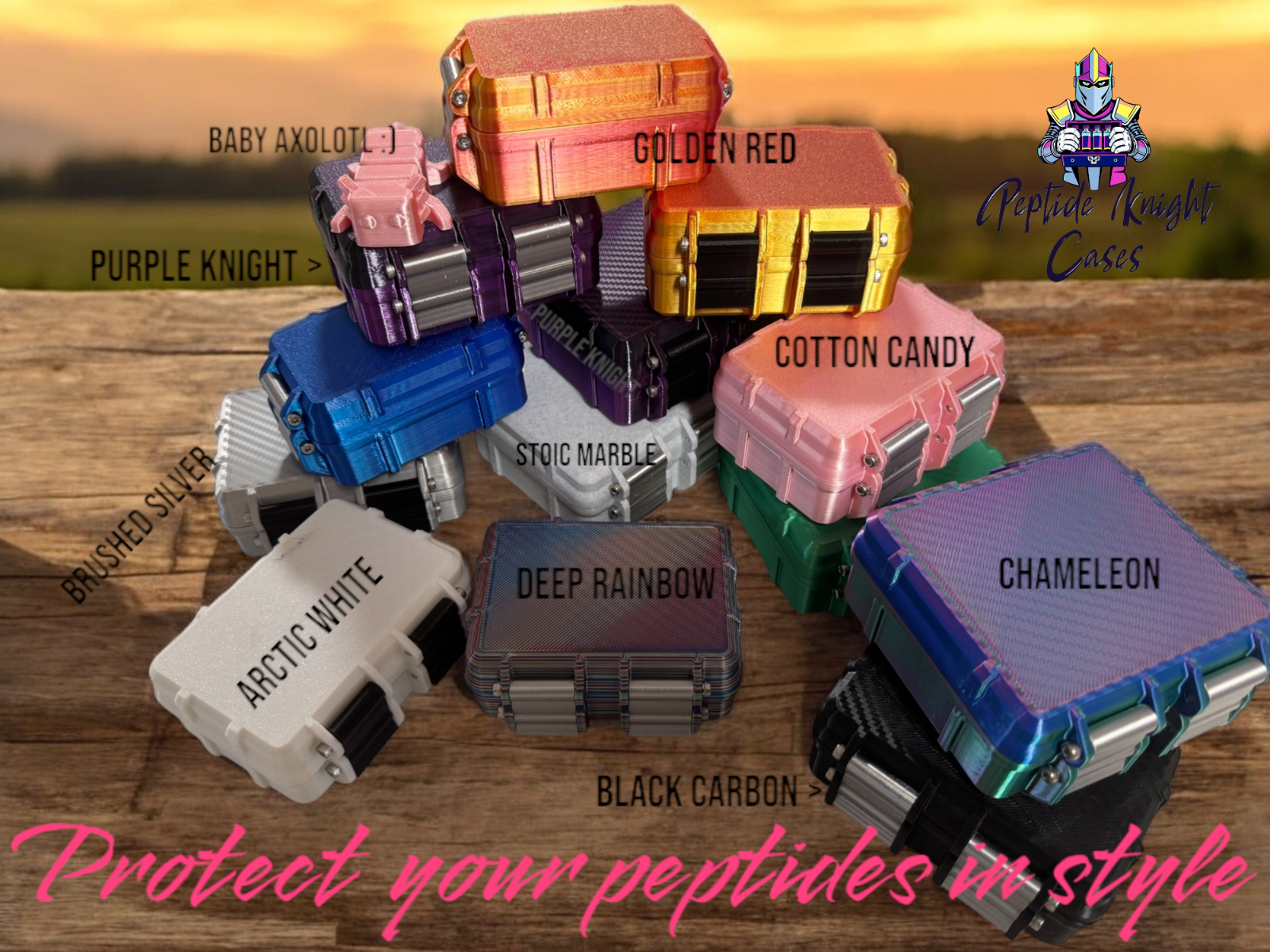 Peptide Vial Storage Container Carrying Case Organizer