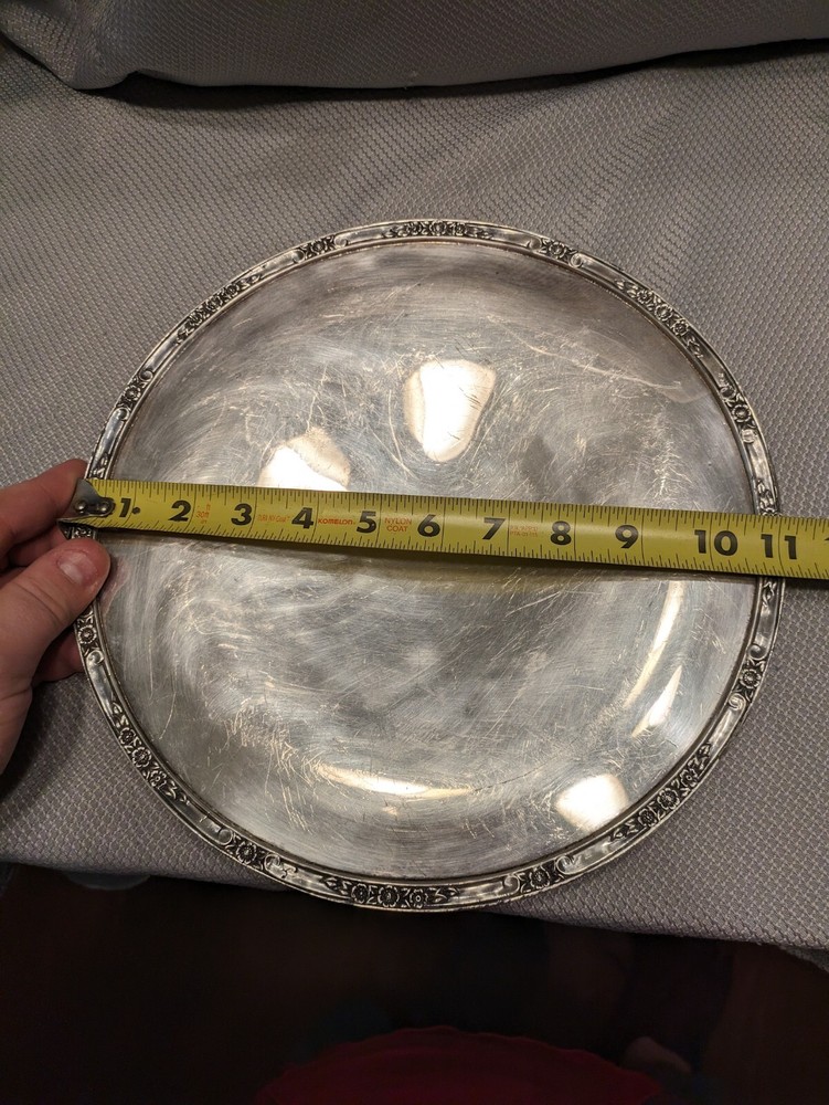 VTG 11“ Silverplate Round Serving Tray,Rogers & Bro #2321