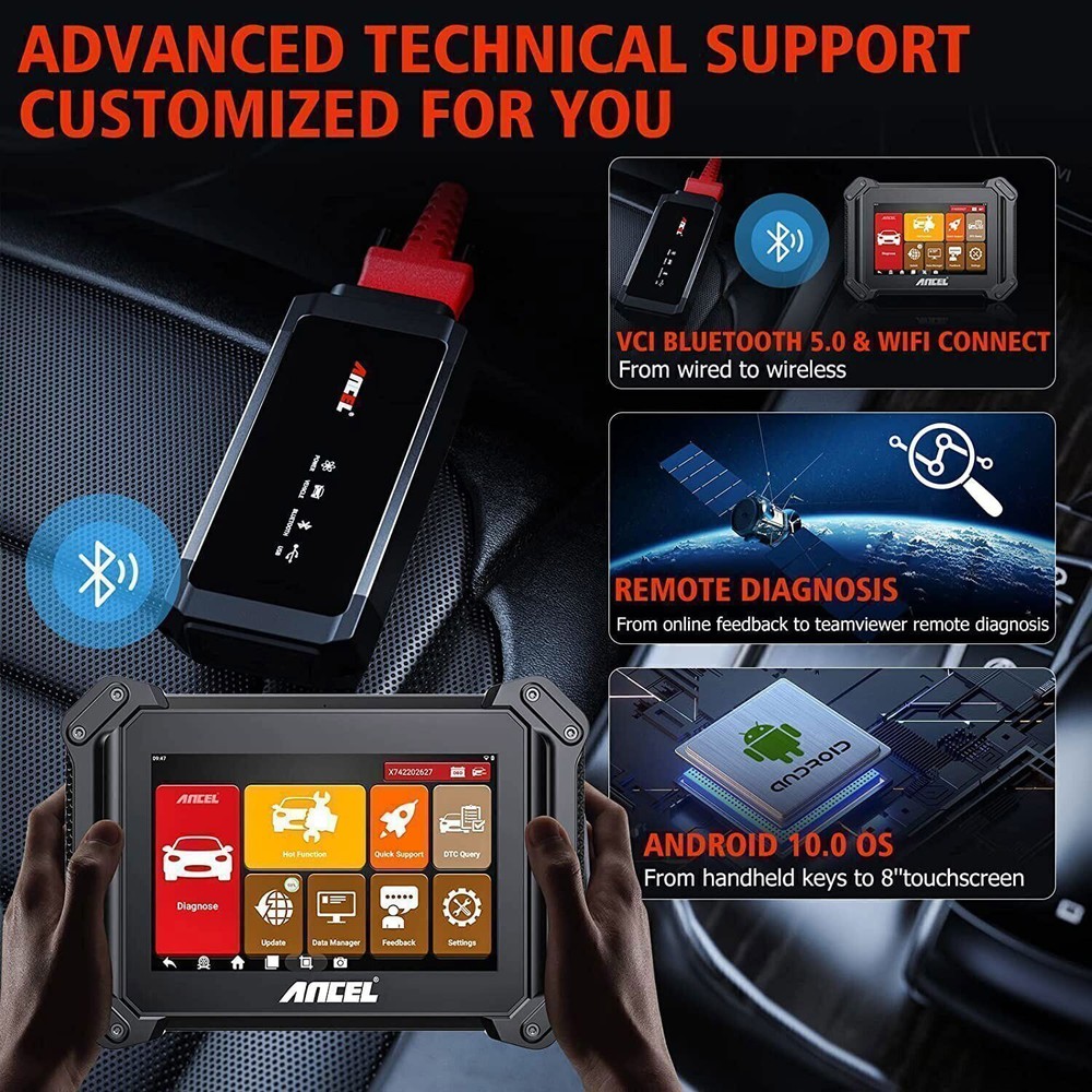 ANCEL V6 PRO Auto Full System Diagnostic Scanner Bidirectional Key Program Tool