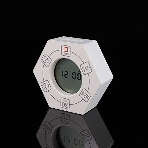 Modern Rotating Productivity Clock - White