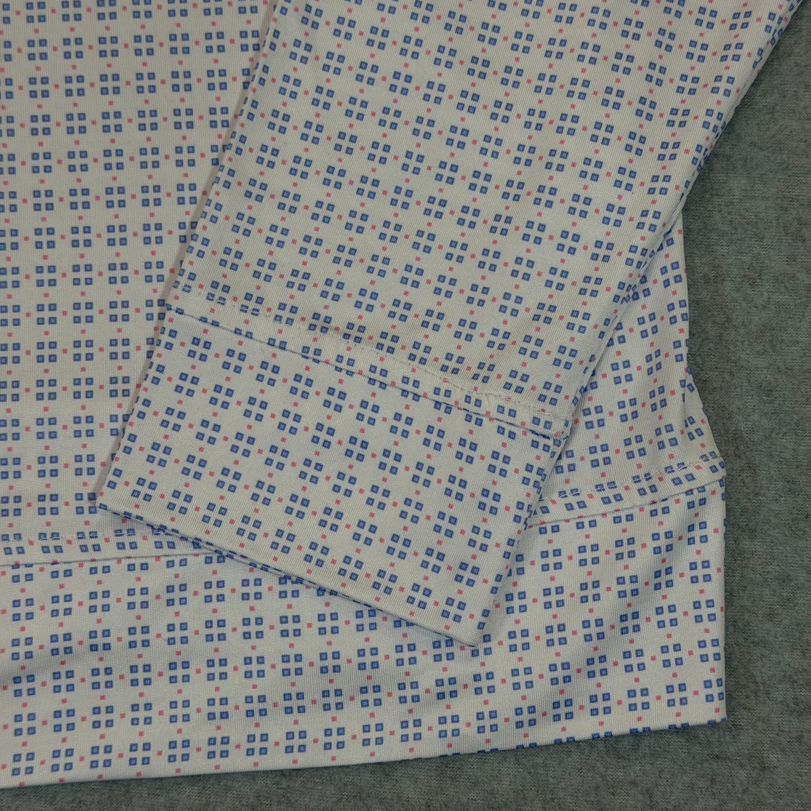 TailorByrd Performance 1/4 Zip Pullover Men's XL White Geo Print Active/Golf NWT