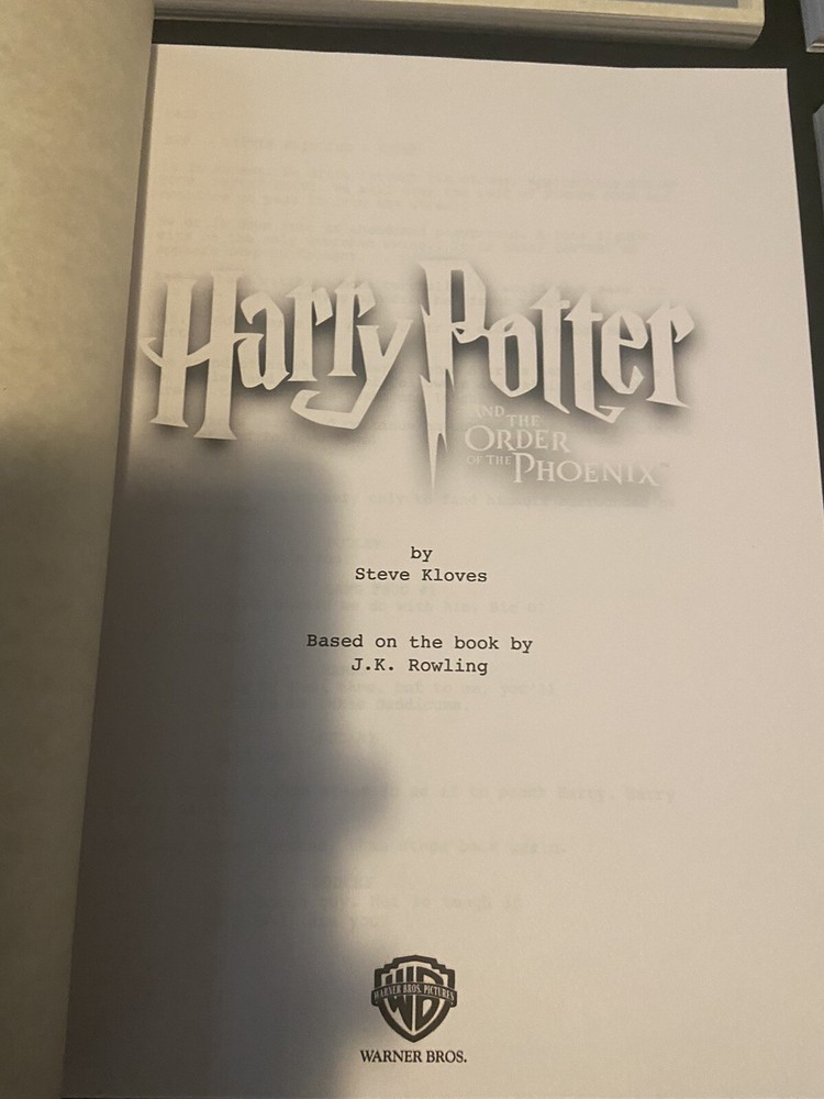 Warner Bros.™ HARRY POTTER SERIES Complete Collection SCREENPLAY Full Script Set