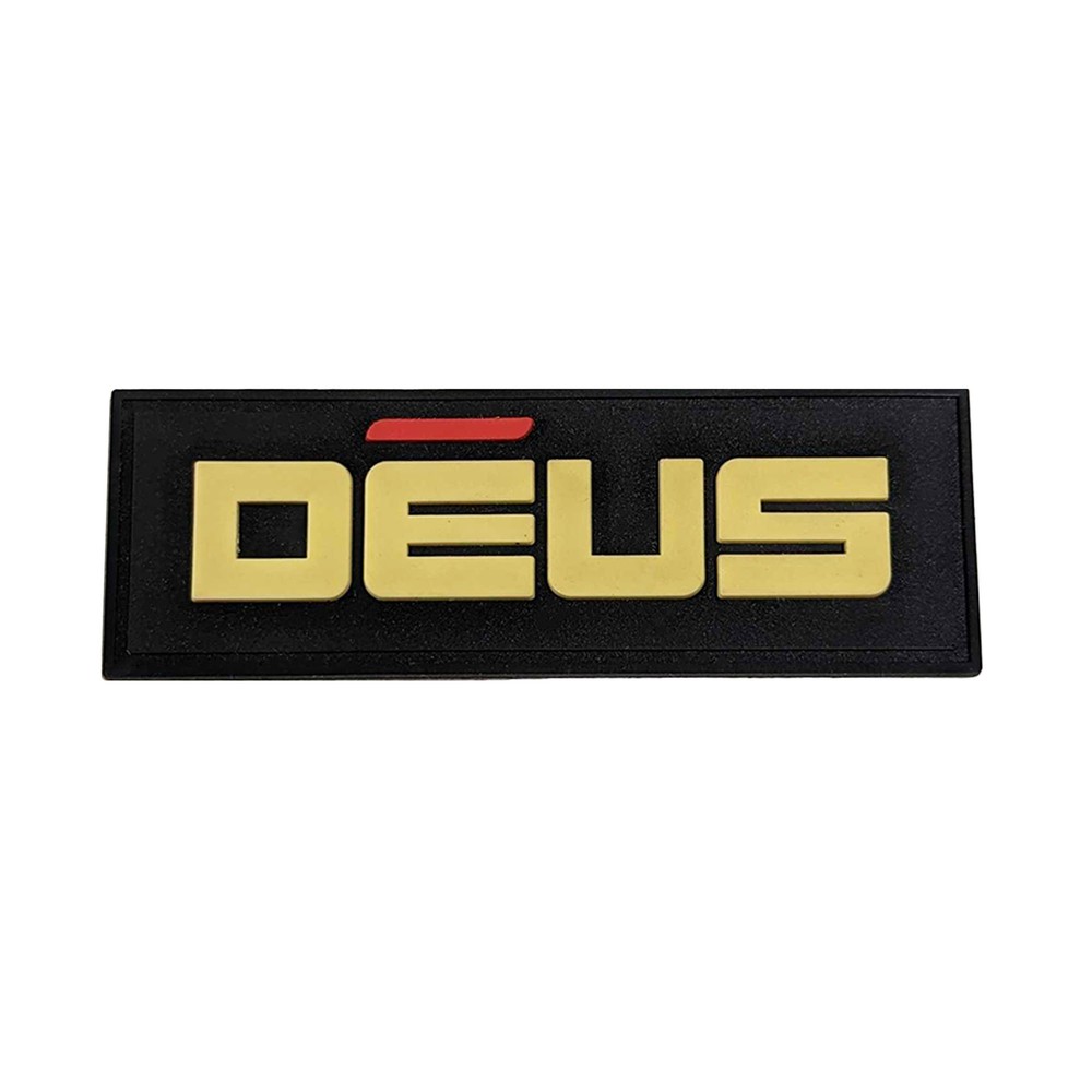 XP Deus Black Rubber Patch – Hook & Loop Backing for Hat, Bag, Gear
