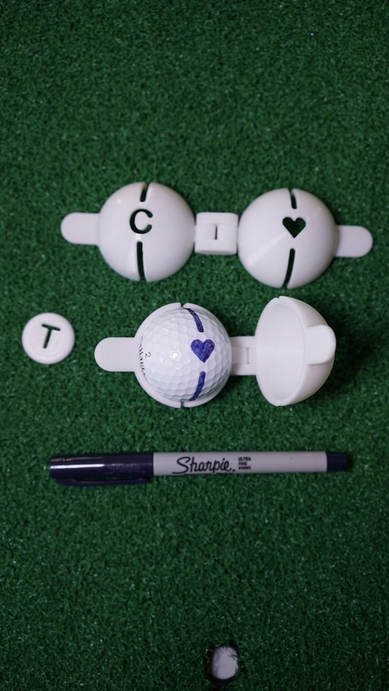 Golf Ball Marker Stencil - 2CT STENCIL ONLY - 2 Sided - Personalized - See Notes