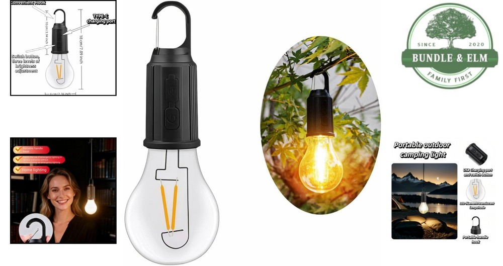 Rechargeable Camping Lantern with Warm Light Diffusion for Cozy Outdoor Lighting