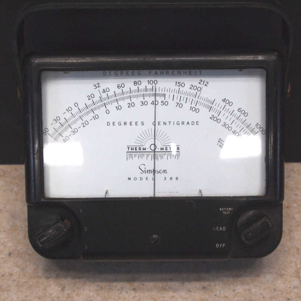 Simpson Model 388 Therm-O-Meter, Temperature Meter