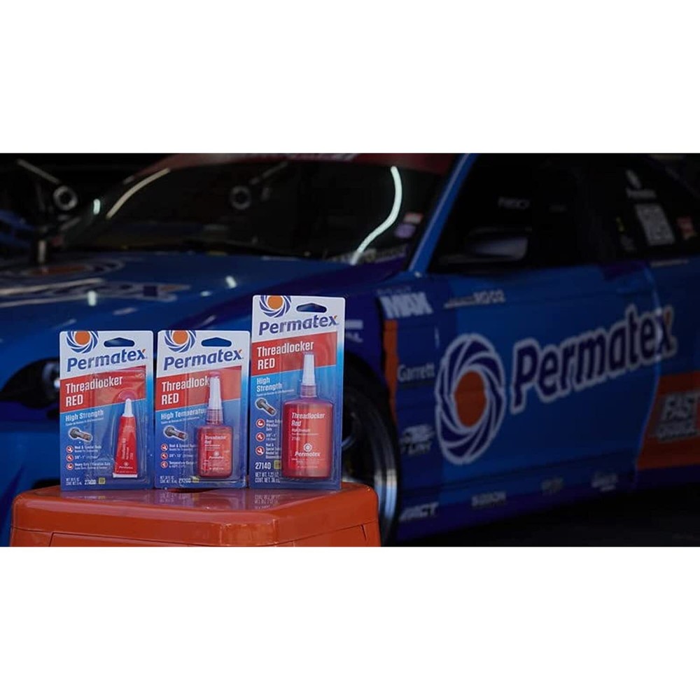 Permatex 27140 High Strength Threadlocker Red, 36 ml Bottle