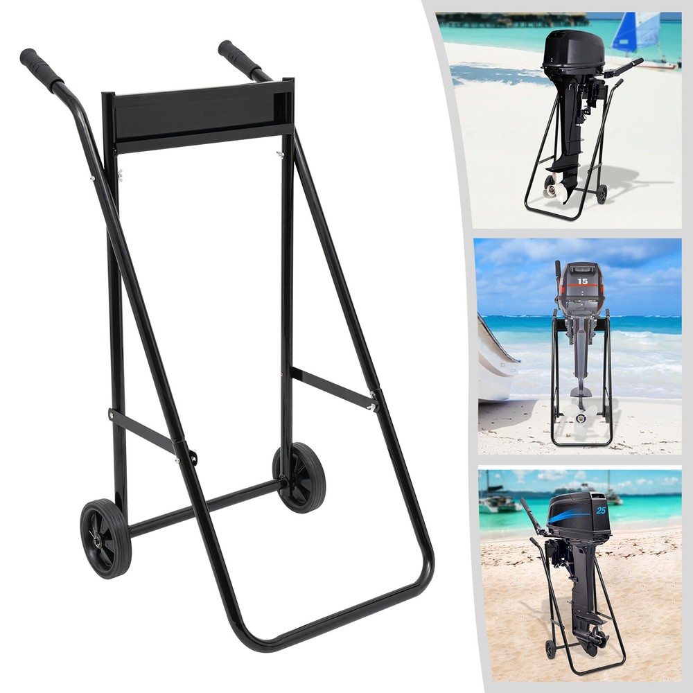 Outboard Motor Trolley Boat Engine Carrier Stand Transport Wheel Cart Foldable