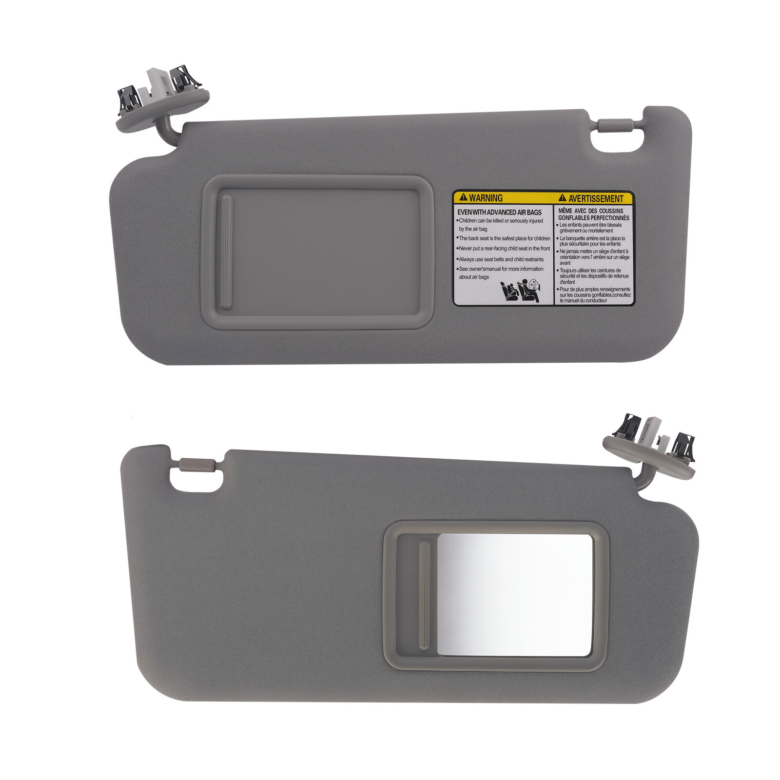 Gray Sun Visor Pair Left & Right Side For Toyota RAV4 2006-2012 74320-42501-B2